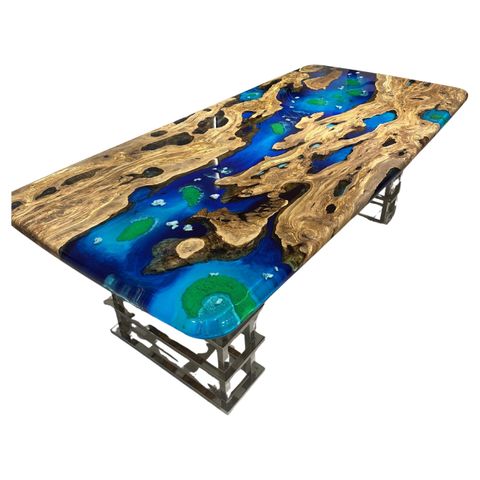 Understanding the artistry behind custom wood dining tables with epoxy finishes